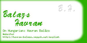 balazs havran business card